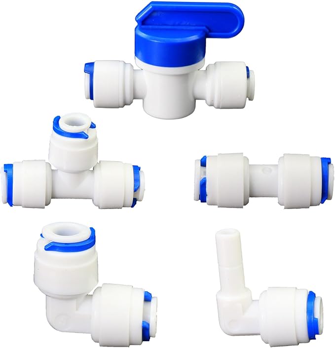 Water purifier globe valve, straight through 1/4 "FPT pipe quick collection by Unknown