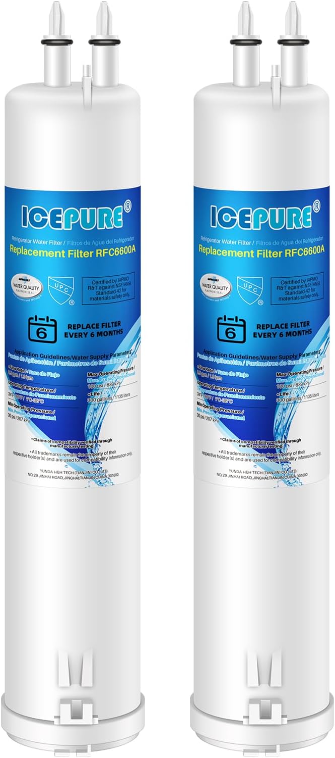 ICEPURE RFC6600A Refrigerator Water Filter Replacement by ICEPURE