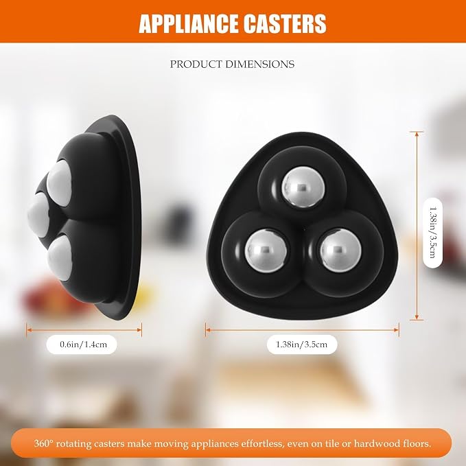 New Heavy-Duty Appliance Casters 8-Pack – 360° Rotating Furniture Sliders - Image 2