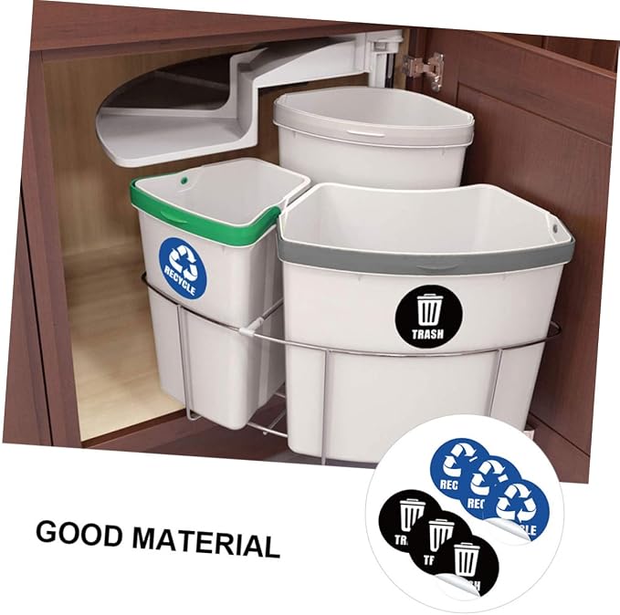 TEHAUX Self-Adhesive Garbage Sorting Stickers Waste Bin Decals - Image 7