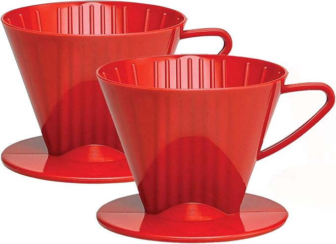 Fino Pour-Over Coffee Brewing Filter Cone, Number 2-Size, Brews 2 to 6-Cups by Fino