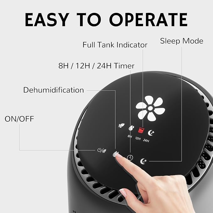 Airthereal Zephyr AZH200 Air Purifier and Dehumidifier Combo, 34 oz Small - Image 5