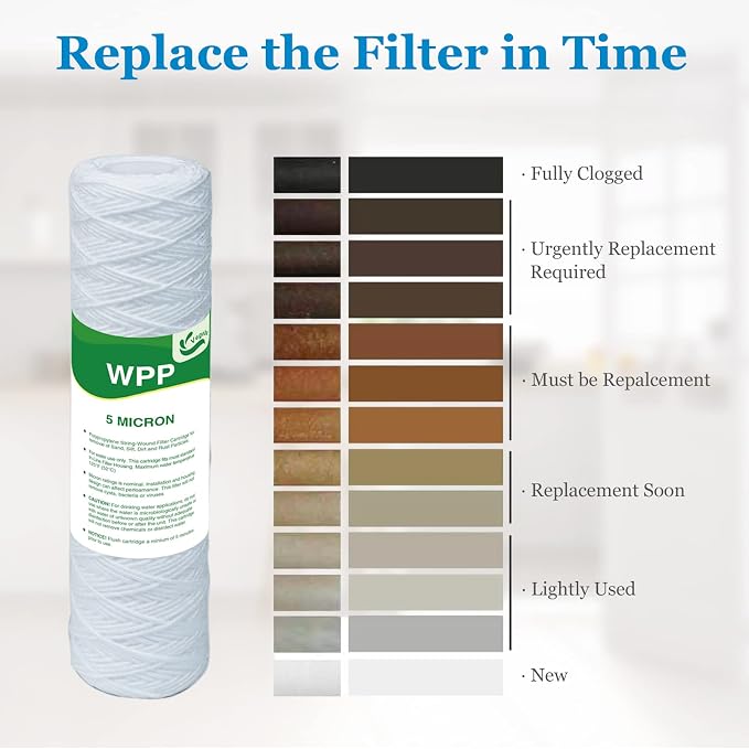 5 Micron String Wound Whole House Water Filter 10" x 2.5", 10-inch Universal - Image 6
