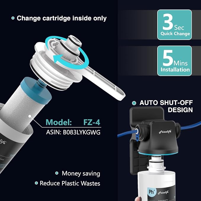 Frizzlife TAM4 Under Sink Inline Water Filter - Image 4