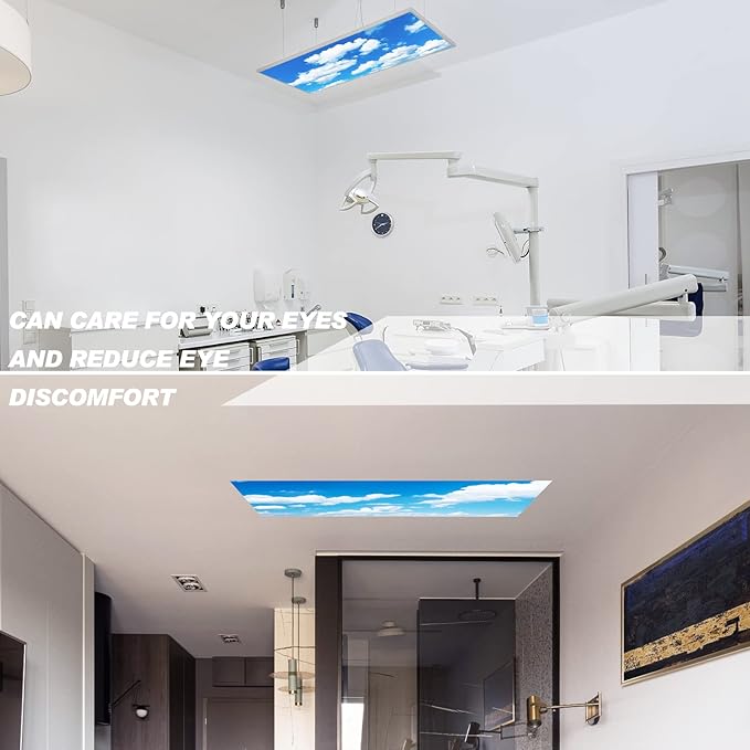 Amylove 4 Pcs Fluorescent Light Covers Classroom Ceiling Panels Light Filters - Image 6