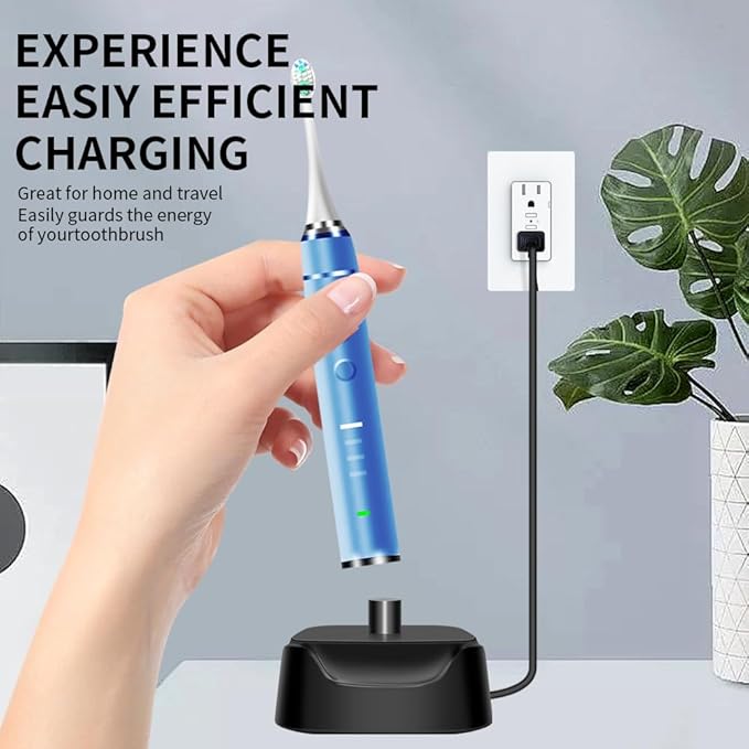 Charger for AquaSonic Electric Toothbrush, Replacement Charger Base for Aqua Sonic Black/Vibe Series Electric Toothbrush, Waterproof (White)