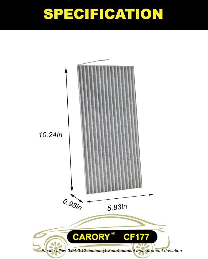 CARORY Cabin Air Filter w/Activated Carbon - Image 2