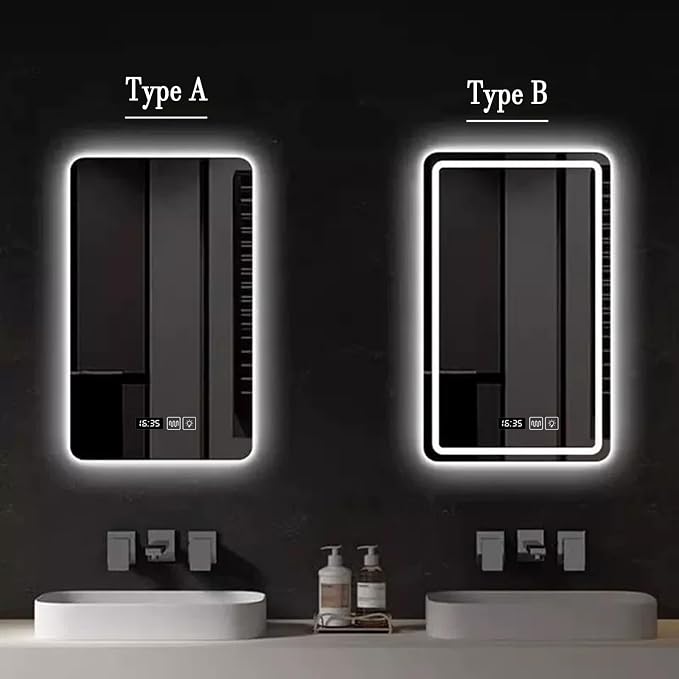 Bathroom Mirror with LED Lights, Backlit Illuminated Bathroom Mirror Wall - Image 2