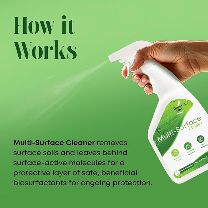 Good Salt Home Multi-Surface Cleaner Spray, Probiotic All Purpose Cleaner, Made in the USA, 32 Ounce Bottle, 2-Pack