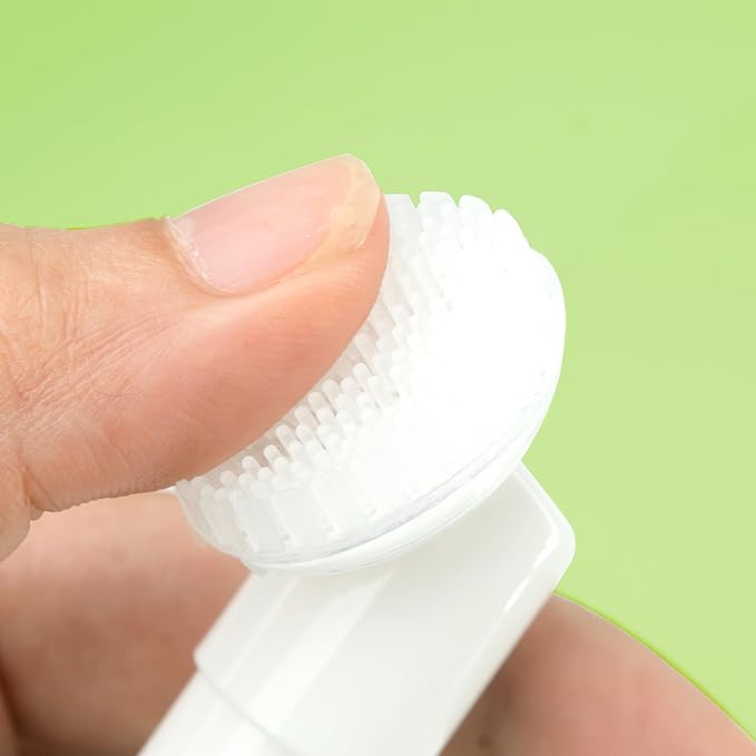 6PCS Foam Bottle with Brush, Empty Foaming Pump Dispenser Small Face Cleanser Empty Bottles with Brush Head Pressure Type for Facial Wash and Gel Cleansing Milk Beater 2oz