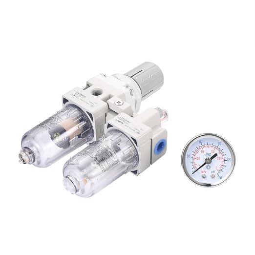 1/4 Inch NPT Compressed Air Filter Air Pressure Regulator Water-Oil Separator - Image 7