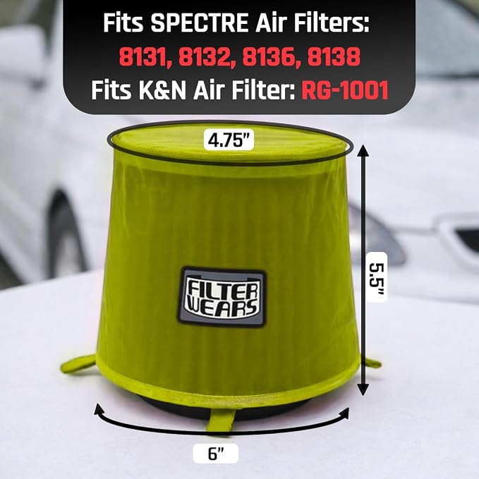 FILTERWEARS Pre-Filter F102Y For SPECTRE 8131 8132 8136 8138 K&N RG-1001 - Image 3