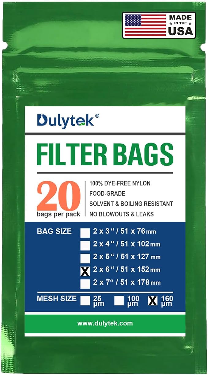 Dulytek Premium Nylon 20 Pcs Filter Bags, 160 Micron, Double-Stitching by Dulytek