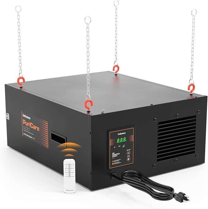 Purisystems 3-Speed Remote Air Filtration System, PuriCare 1100 Hanging Air by PURISYSTEMS