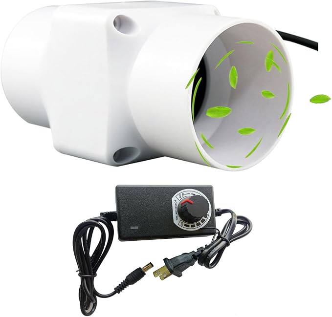 2 Inch 12V Inline Duct Fan 6W Air Vent Fan Booster Pet Indoor Vent Blower by Unknown