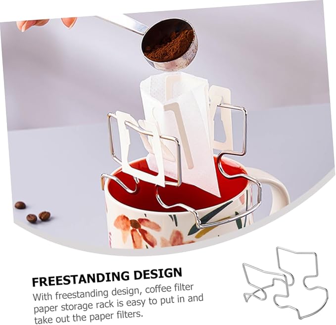 Garneck Hanging Ear Coffee Dripper Stand Portable Stainless Steel Filter Holder - Image 9