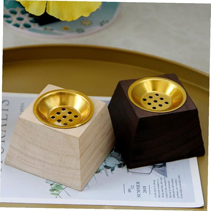 DOITOOL Retro Wooden Incense Holder Desktop Tray Black Wood Incense Burner - Image 6