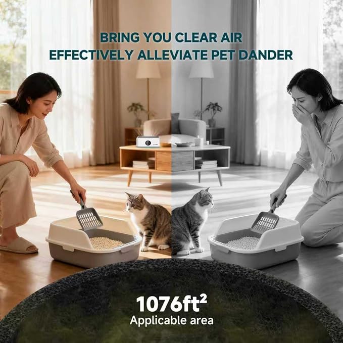 Home HEPA Air Purifier 3 Speed Control, 2/4/8H Timer, Filter Indicator - Image 5