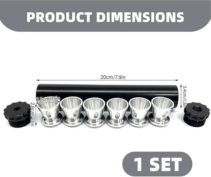 Aluminum Fuel Filter Cleaning Kit in Black | 1/2" x 28 Thread - Image 4