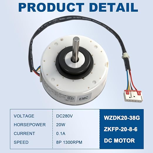 ZKFP-20-8-6 Air Conditioning Fan Motor, OEM WZDK20-38G 20W Inverter Air - Image 4