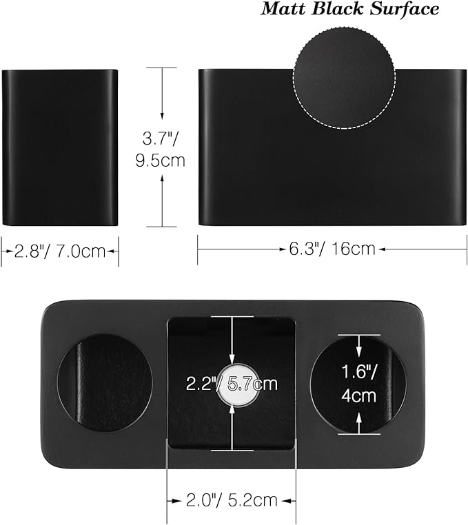 Luxspire Toothbrush Holder, 3 Slots Electric Toothbrush and Toothpaste Holder, Resin Bathroom Countertop Storage Bathroom Accessories Toothbrush Stand for Vanity Counter Organizer Caddy - Black