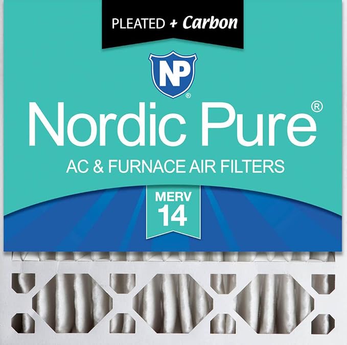 Nordic Pure 20x20x5 Honeywell Replacement Furnace Filters MERV 14 Plus Carbon 1 by NordicPure