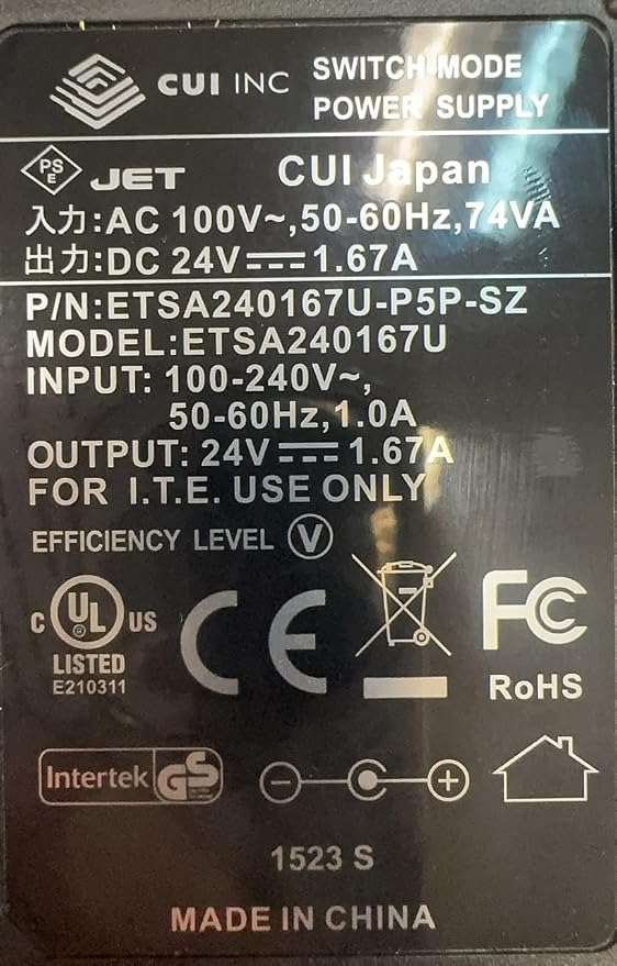 UL Listed 24V 1.67A Replacement Power Adapter - Image 4