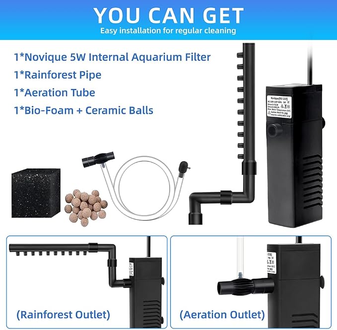 Submersible Internal Aquarium Filter Multiple Function Powerful Pump Fish Tank - Image 6