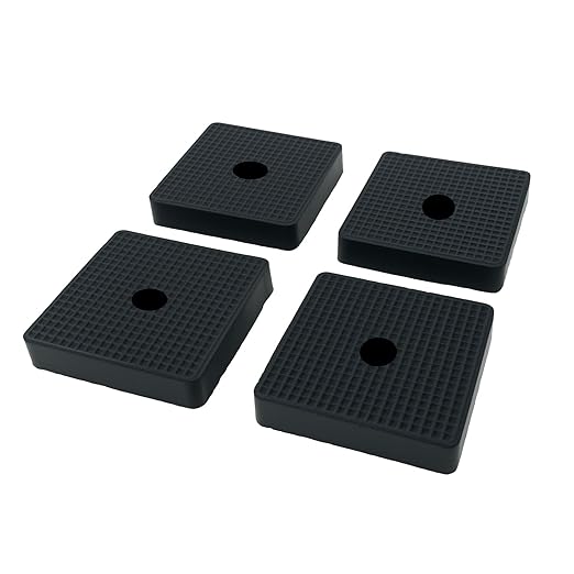 4 Pack-50x50x10 mm Thick Rubber Anti Vibration Pads, Square Rubber Isolation Pad by ZhaoZo