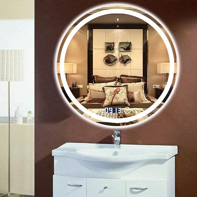 Round Waterproof LED Bathroom Wall Makeup Mirrors - Image 2