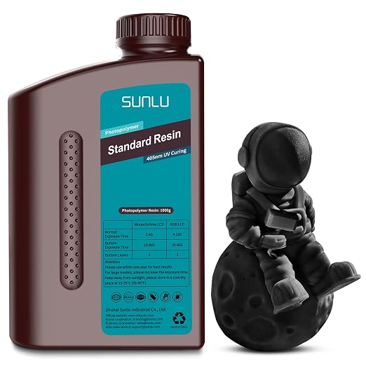 SUNLU 3D Printer Resin 1kg, Fast Curing Standard 3D Resin by SUNLU