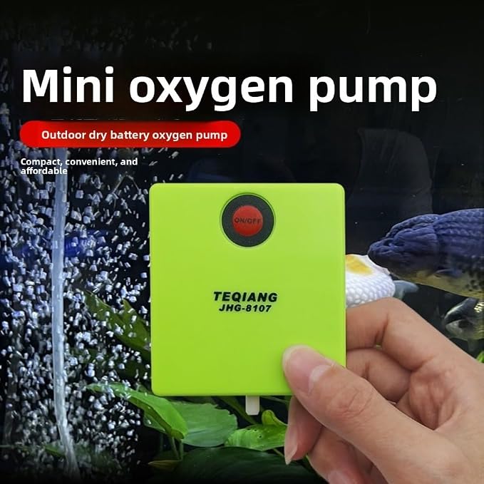 Oxygen Pump with Air Stone Quiet Portable Powerful Air Fish Tank Aerator - Image 7