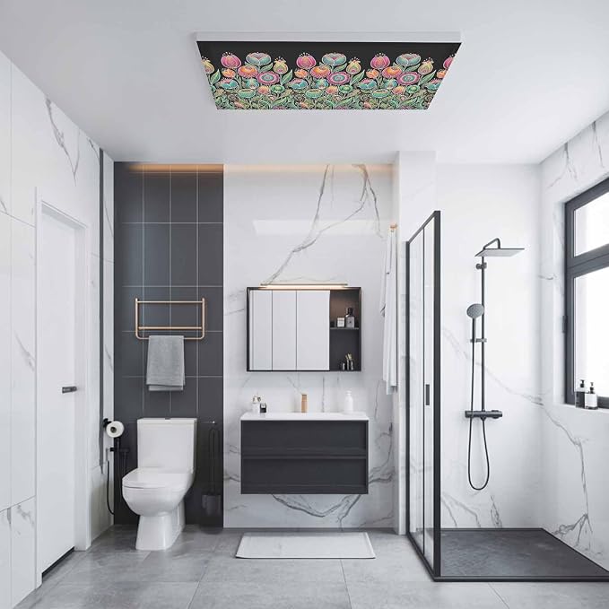 Fluorescent Light Covers for Ceiling Lights Colorful Flowers Magnetic Light - Image 8