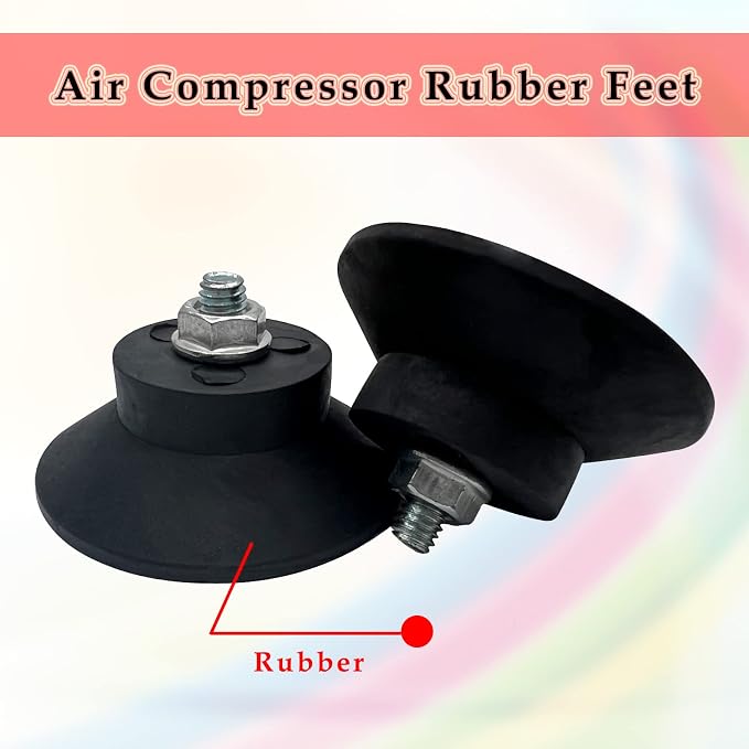4Pcs Air Compressor Rubber Feet, No Oil Machine Shock-Absorbing Foot Pads - Image 4