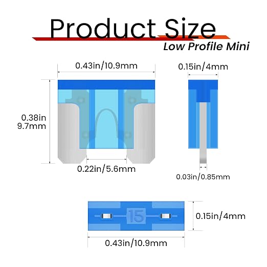 110Pcs Low Profile Mini Automotive Fuse Kit, Blade Fuses Assortment kit - Image 3