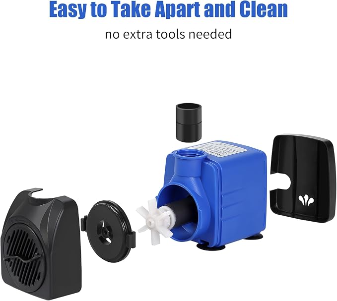 AQUANEAT Small Fountain Pump, 160 GPH Mini Submersible Water Pump - Image 5