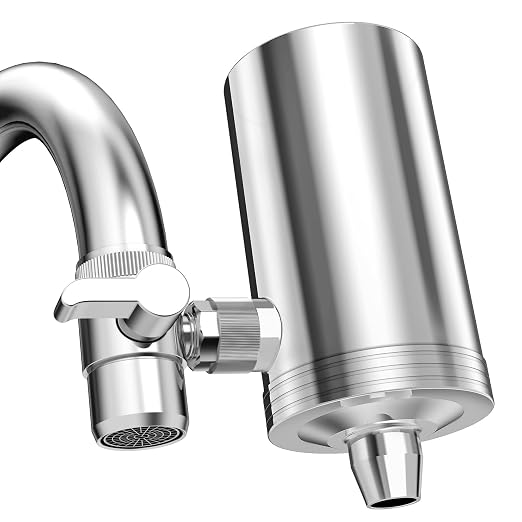 1200 Gallons Faucet Water Filter, 2.2 GPM Outlet Flow Rate Tap Water Filter by Kintim