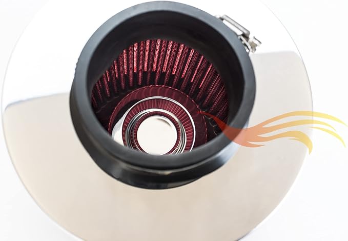 RED 6" 152 mm Inlet Short Truck Air Cone Replacement Performance Washable - Image 8