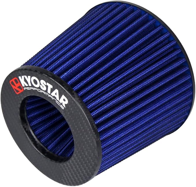 KYOSTAR Carbon Fiber 3" High-Flow Air Filter, Reusable Cone Cold Air Intake - Image 7