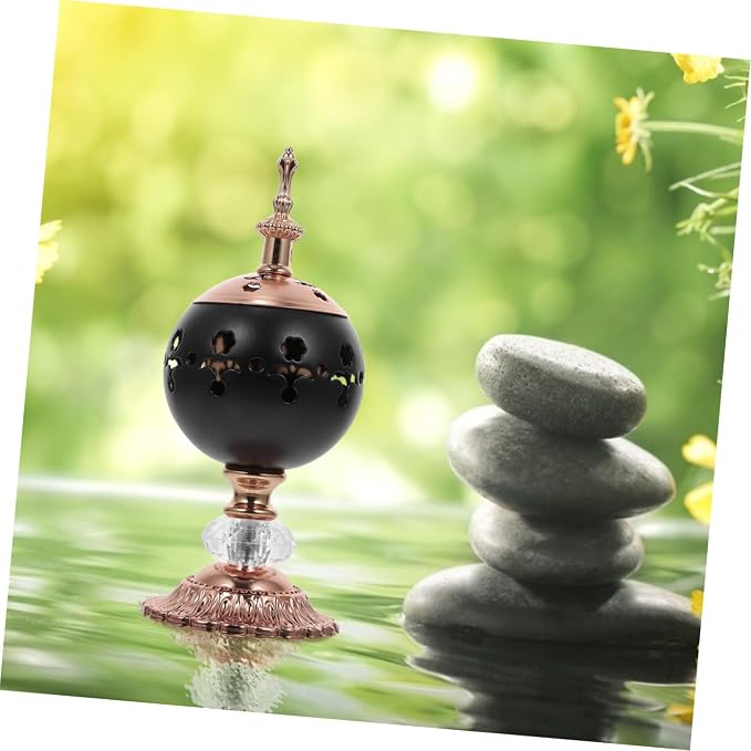 Luxshiny Iron-Art Hollow Incense Burner Decorative Metal Home Adornment - Image 4