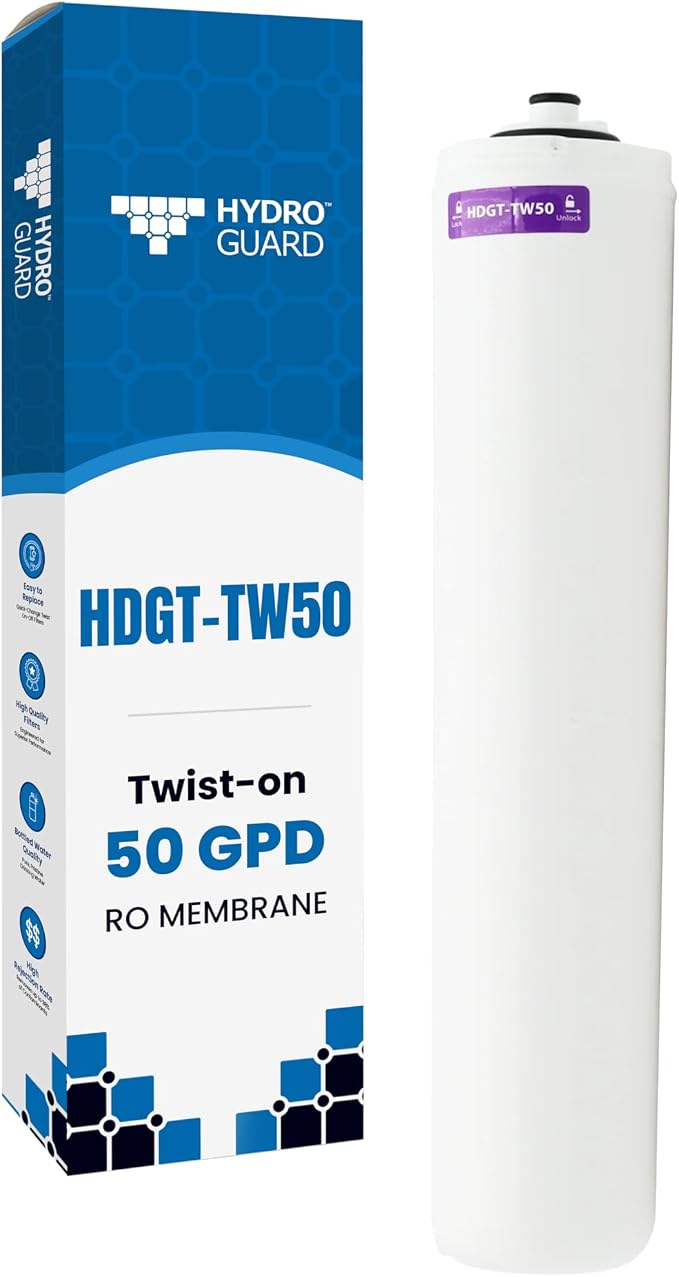 Hydro Guard HDGT-TW50 Twist RO Membrane, 50 GPD Thin Film Composite, Stage 3 RO by espwaterproducts
