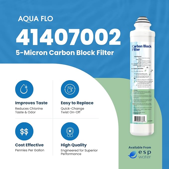 Aqua Flo 41407002 Carbon Block RO Filter, 5 Micron – Replacement - Image 6