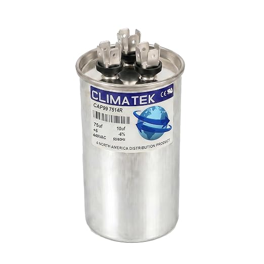ClimaTek 75 + 10 MFD 370/440 Volt Dual Run Capacitor CAP99-7514R | 75/10 | VAC by ClimaTek
