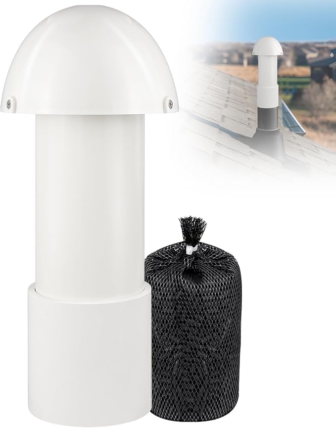 3 Inch Vent Stack Pipe Filter, Sewer Vent Filter Septic Tank Roof Vent Filters by JIANBENKJ