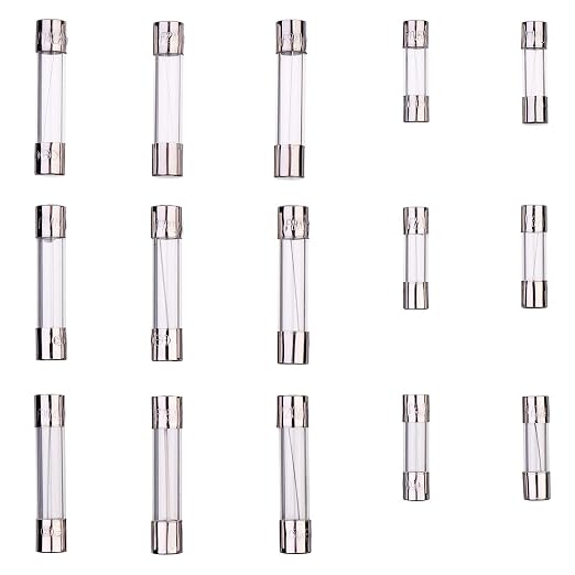 15 Values 150 Pcs Fast Blow Glass Fuses 250V Volt 5x20 mm 0.5 1 2 3 5 10 A 6x30 - Image 4