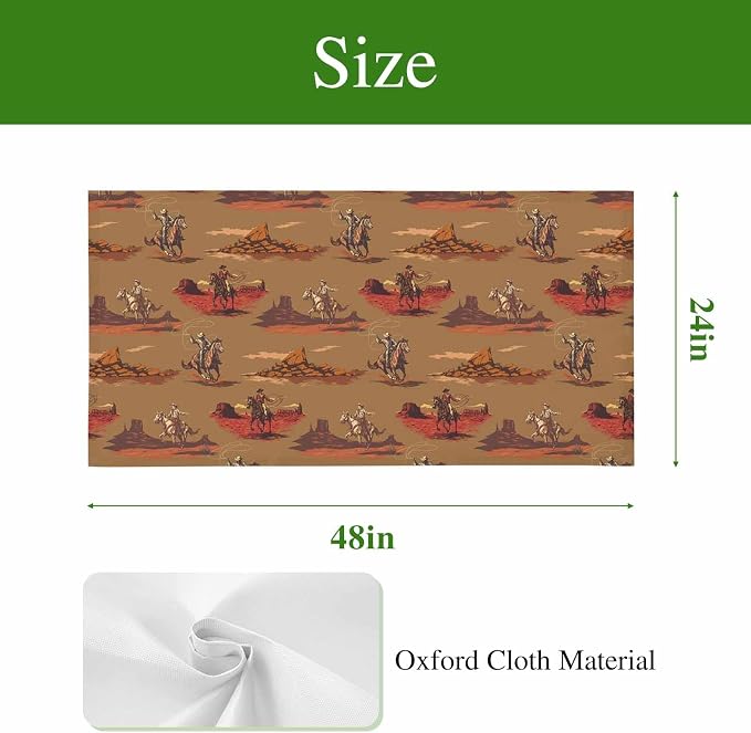 Cowboys Horses 3 Pcs Fluorescent Light Covers 4 x 2 Feet, Desert Ethnic Winds - Image 9
