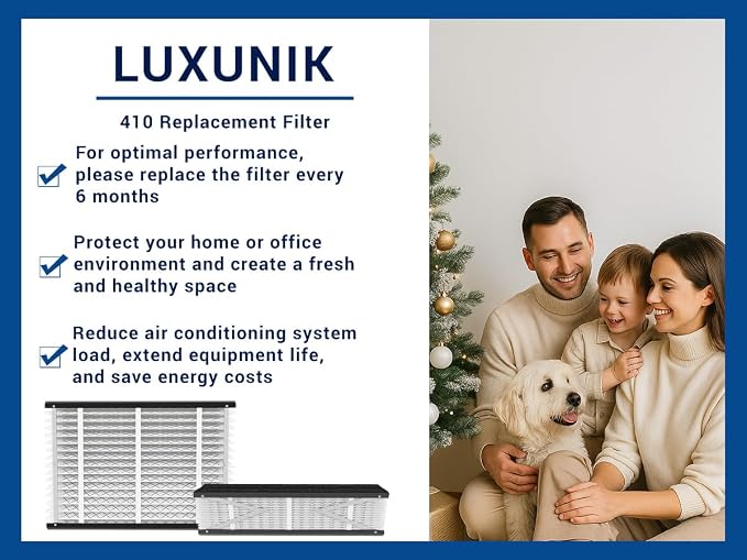 2 Pack, 410 Replacement Air Filter, Nominal Size: 16x25x4, Actual Size: - Image 4
