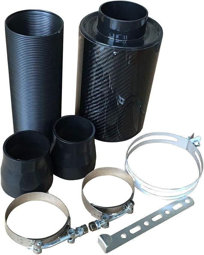Universal Induction Pipe Hose Kit Intake Air Filter, Universal Car 3" Carbon by Aiydachy