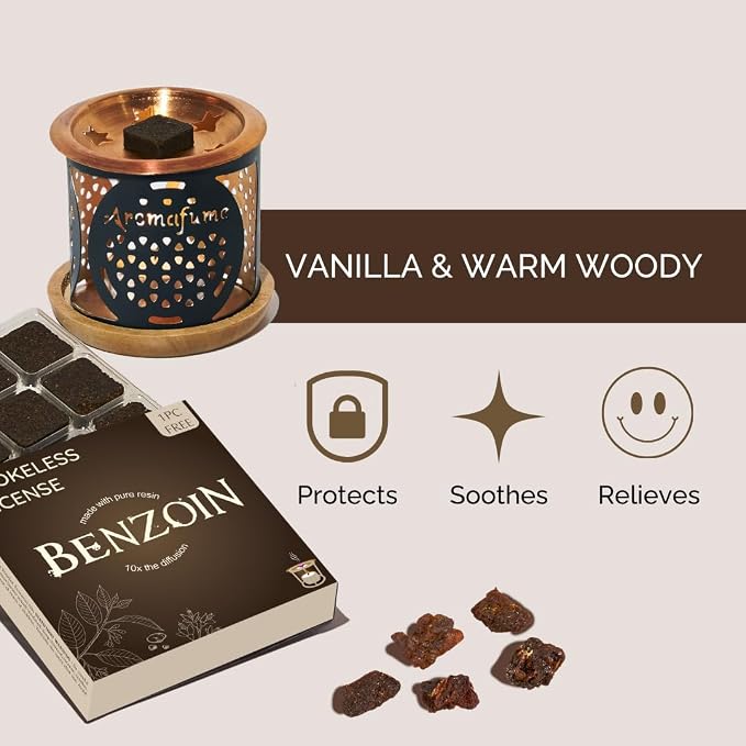 Benzoin Incense Bricks & Flower of Life Exotic Incense Burner by Aromafume | 2 - Image 3