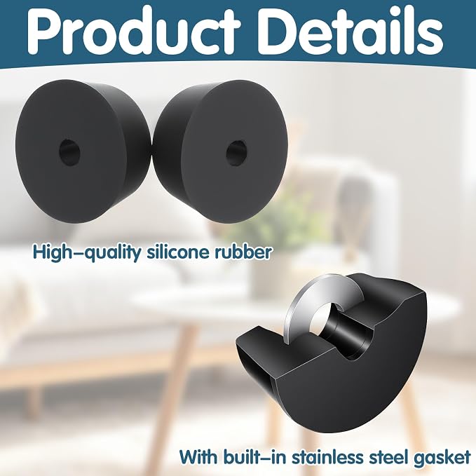 4 Pack Isolation Pads for Air Compressor- Rubber Feet Anti Vibration - Image 4
